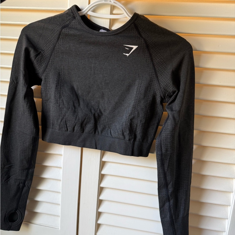 Gymshark Black Long Sleeve Crop Top